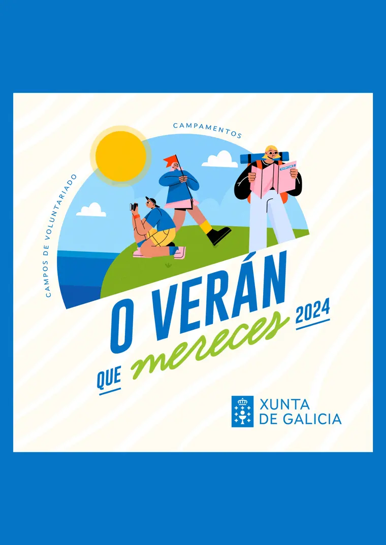 Cartel de la campaña de verano de campamentos 2024