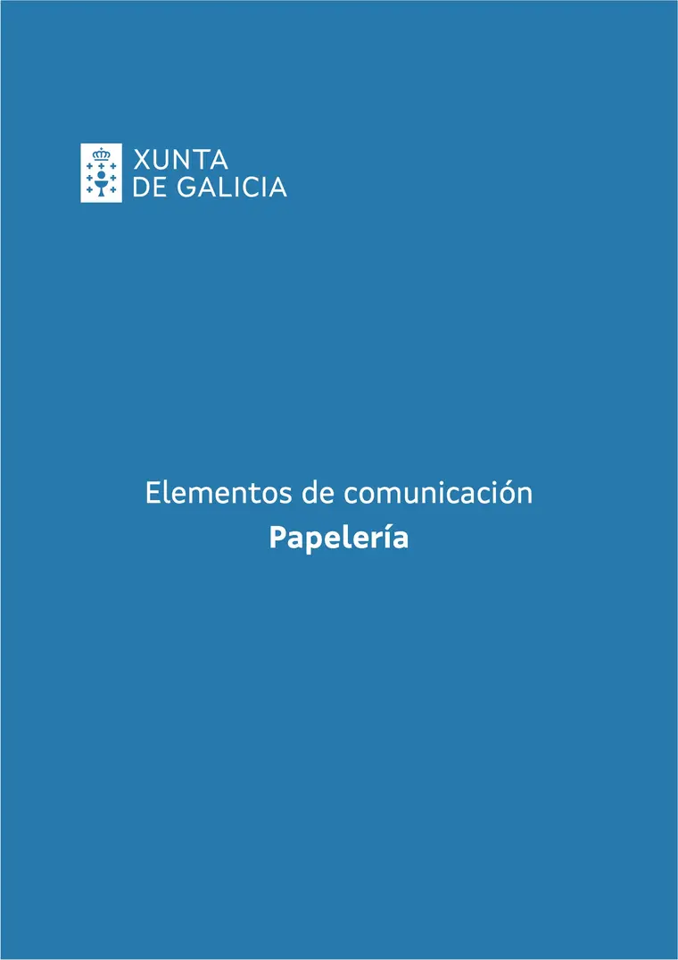 Manual de identidade corporativa, páxina 9: Portadilla Papelería